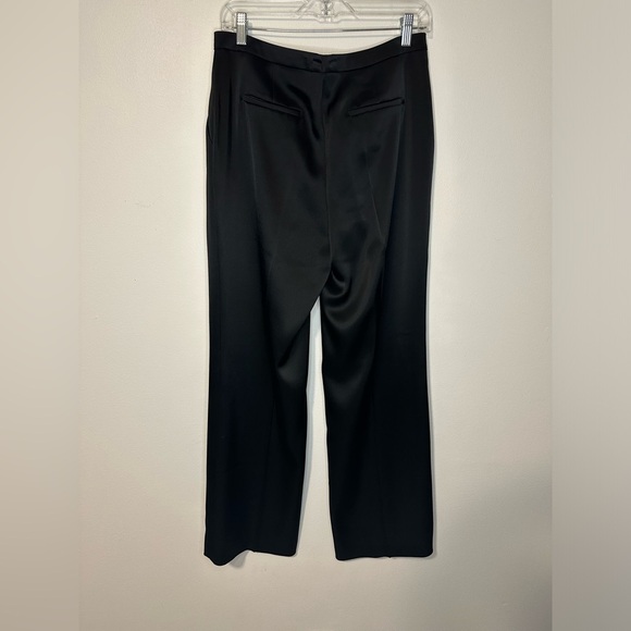 ESCADA Talika Black Satin Trousers Pockets Old Money Preppy Pants Sz 38 - Picture 3 of 6